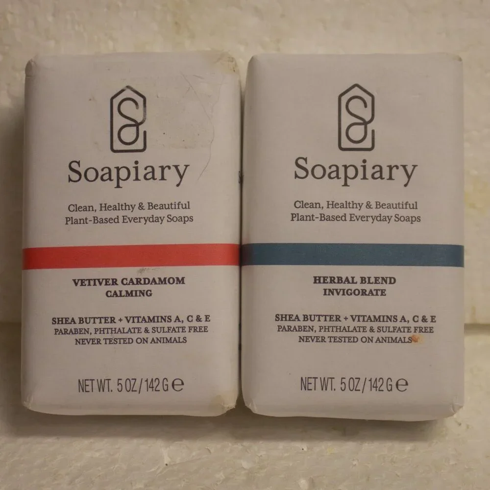 Two 5 OZ Soapiary Bars Calming and Invigorate